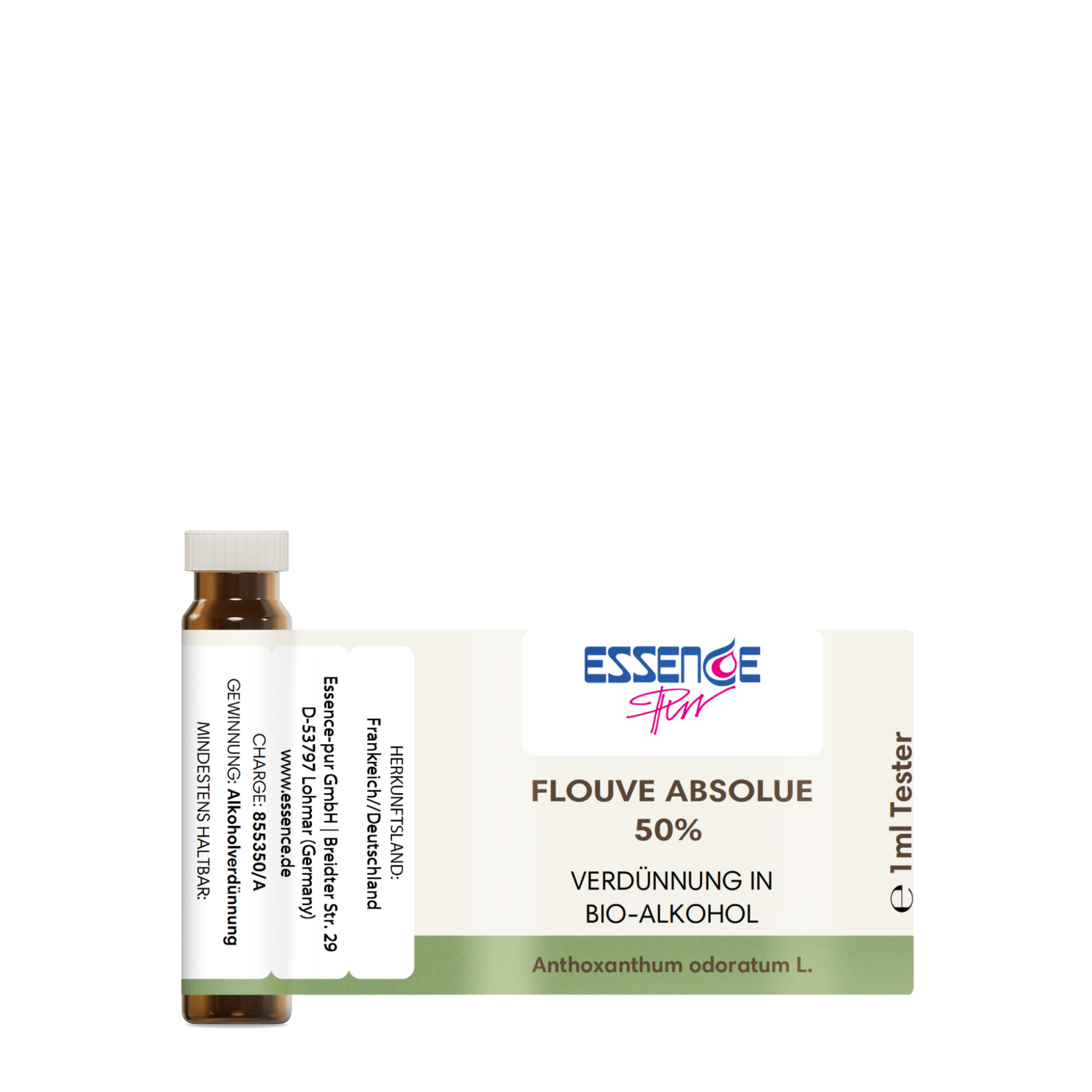 Flouve Absolue 50% in Bio-Alkohol – 1 ml Testerfläschchen von ESSENCE-PUR