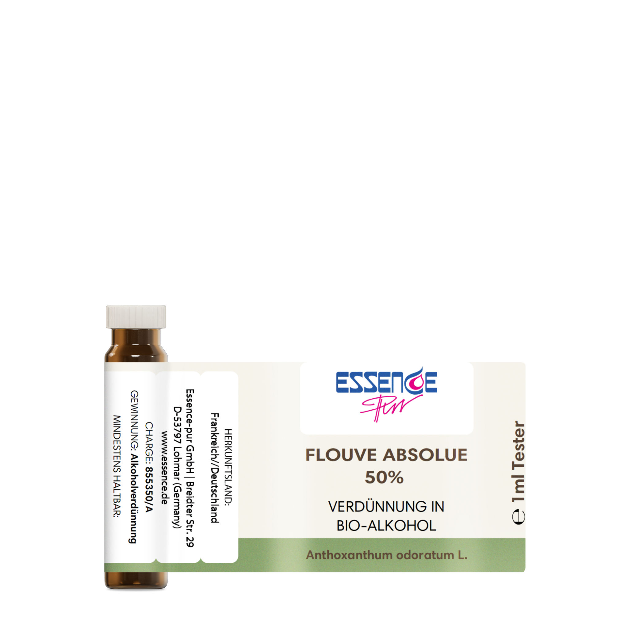 Flouve Absolue 50% in Bio-Alkohol – 1 ml Testerfläschchen von ESSENCE-PUR