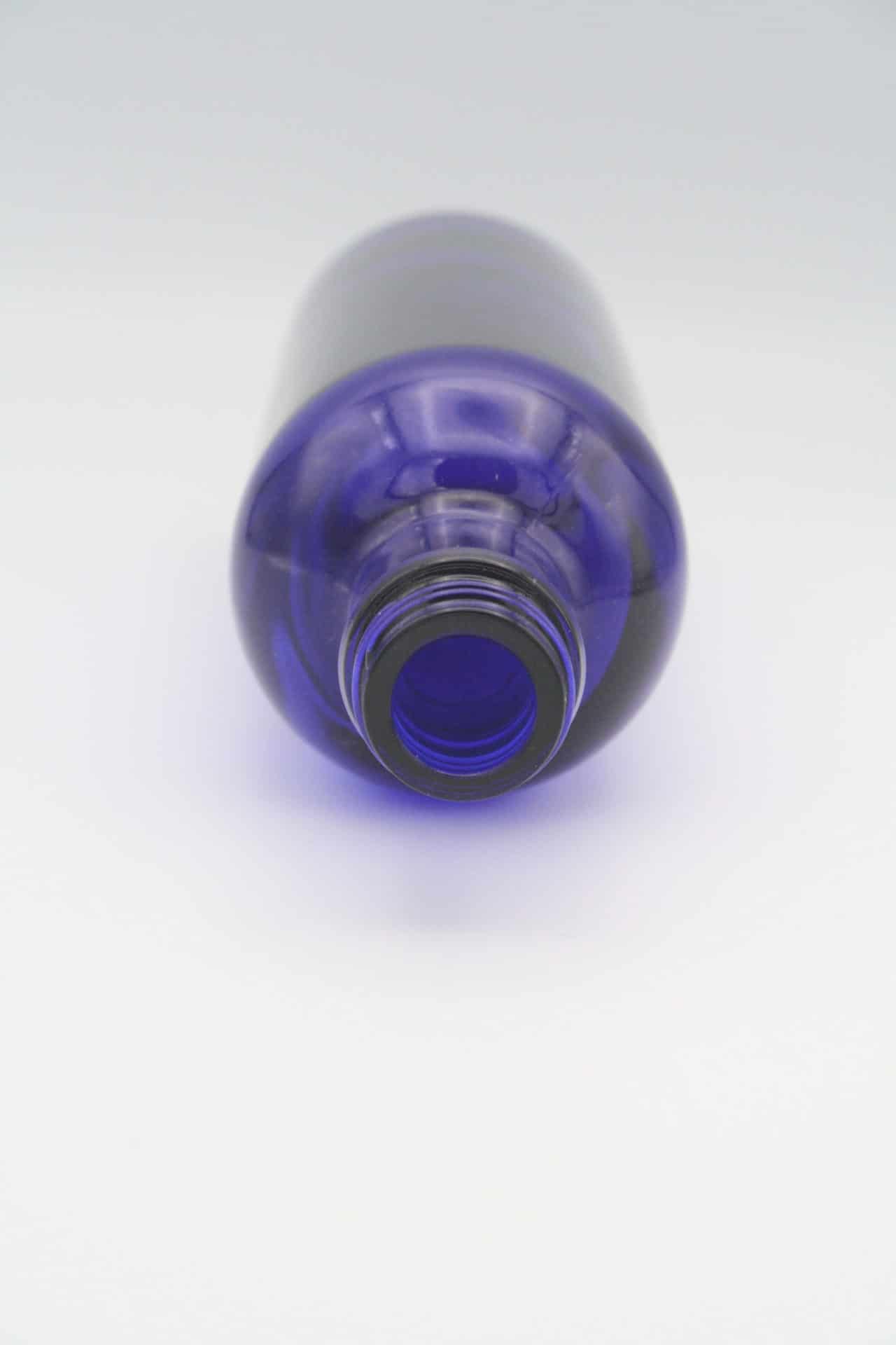 Blauglasflasche 200ml liegend