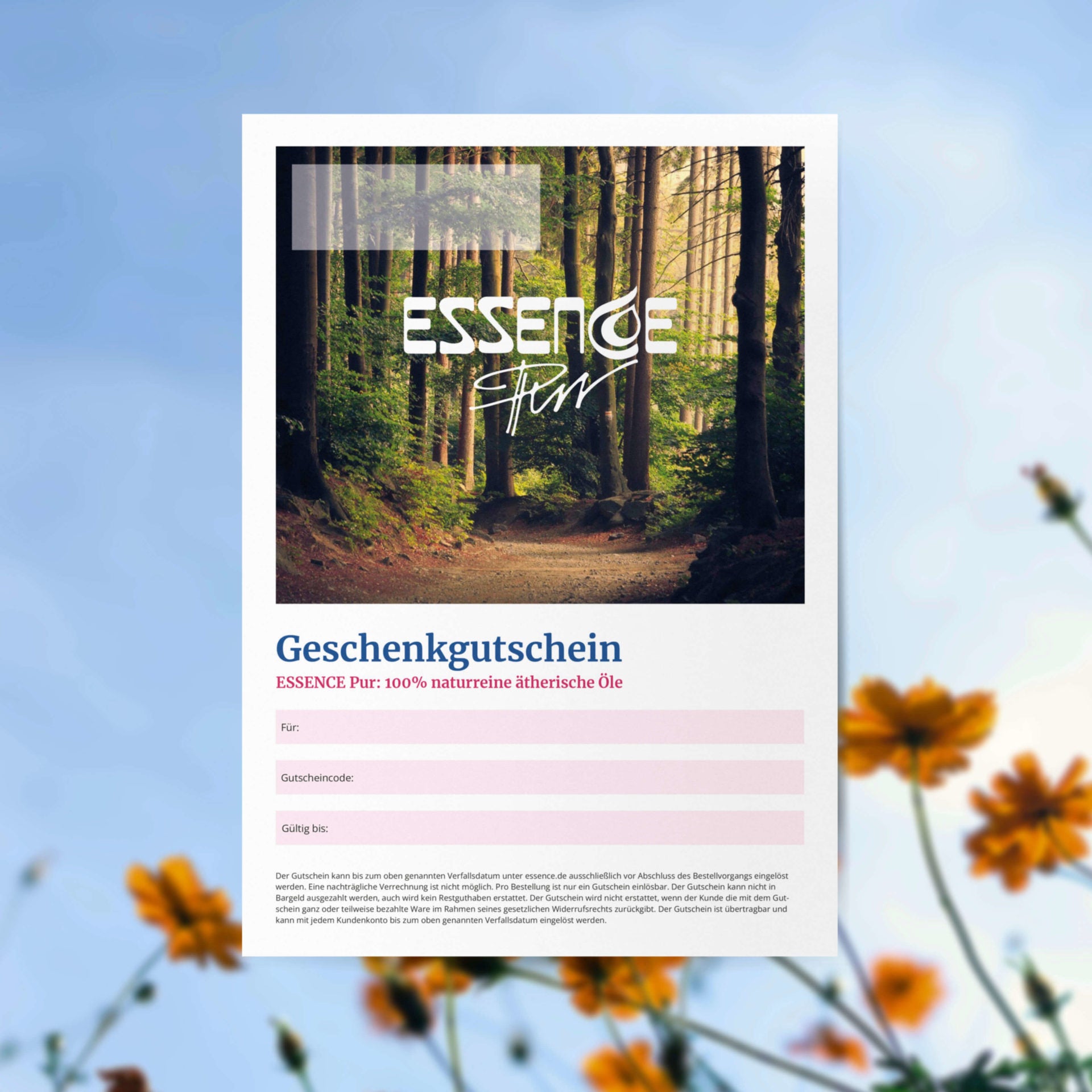 GESCHENKGUTSCHEIN | ESSENCE - PUR - von ESSENCE - PUR | naturrein & hochwertig