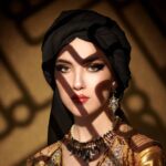 Sinnliche Frau im orientalischen Licht – Symbolbild der Duftmischung Scheherazade mit Jasmin, Ylang-Ylang und Rosenholz