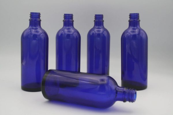 Blauglasflasche 100ml 5 Stück Blauglasflasche 100 ml (DN18)
